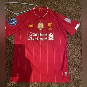 Mens Liverpool lfc Virgil soccer jersey new balance